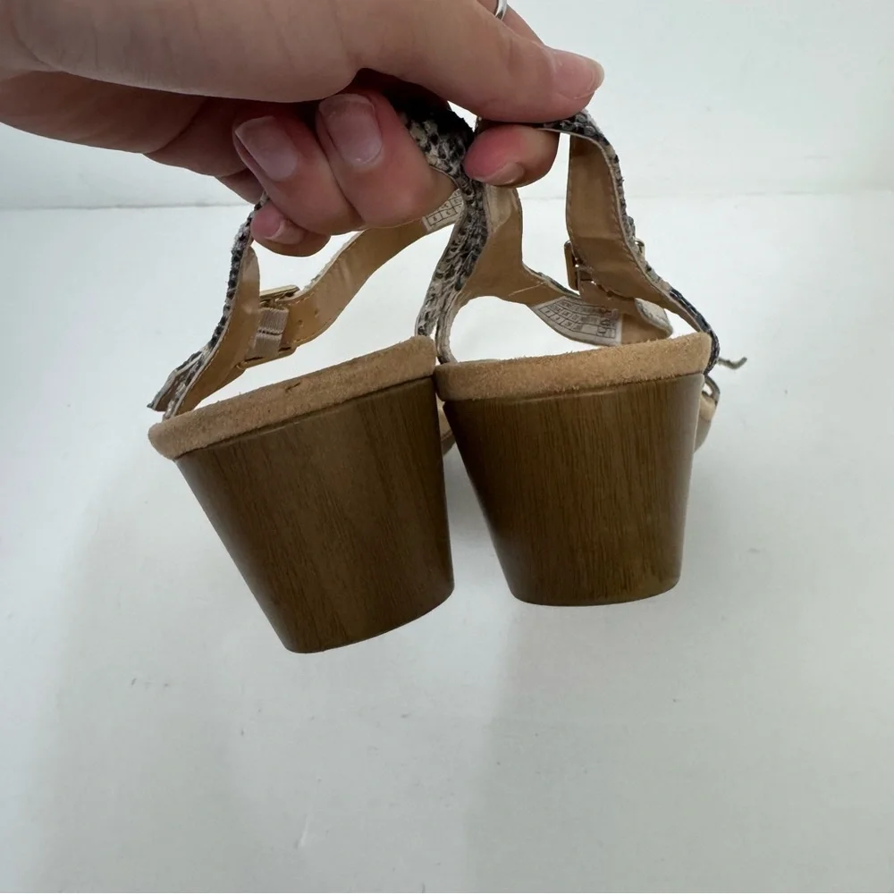 Vionic Nellie Reptile Snakeskin Open Toe Sandals Wedges